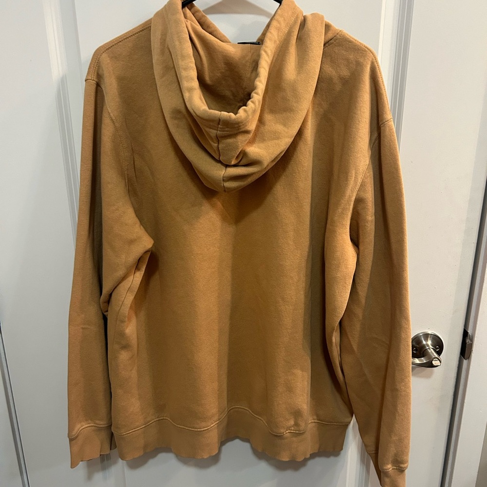 The North Face Hoodie Tan Brown Logo Pullover Sweatshirt Size M Casual Outdoor - Picture 2 of 4